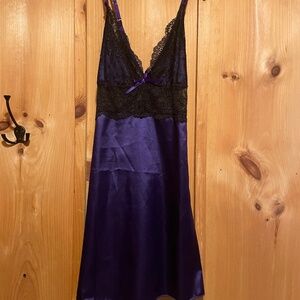 Purple satin chemise